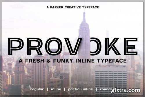 CreativeMarket - Provoke Inline Font 2543179