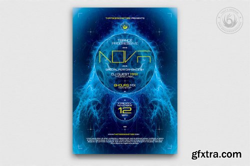 CreativeMarket - Electro Flyer Template V1 259261