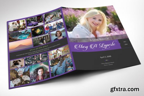 CreativeMarket - Remember Me Funeral Program Large 8p 3694717