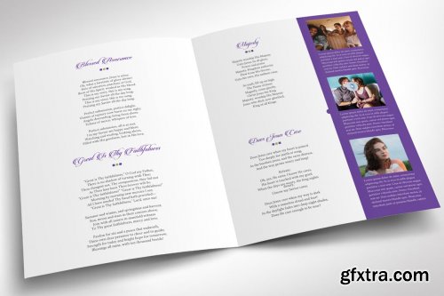 CreativeMarket - Remember Me Funeral Program Large 8p 3694717