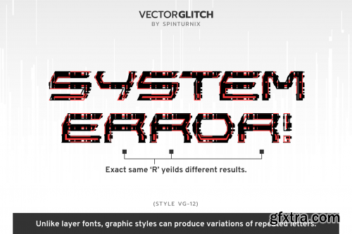 VectorGlitch | 60 Graphic Styles for Illustrator + Bonus