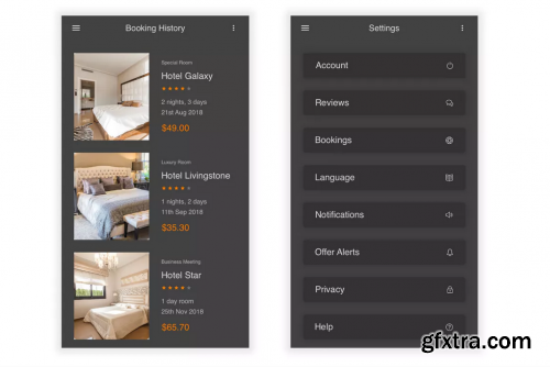 Niwaas - Hotel Booking & Reservation Sketch UI Kit