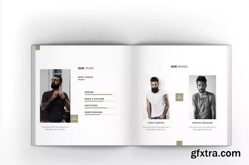 Man Fashion Square Brochure Template