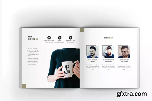 Man Fashion Square Brochure Template