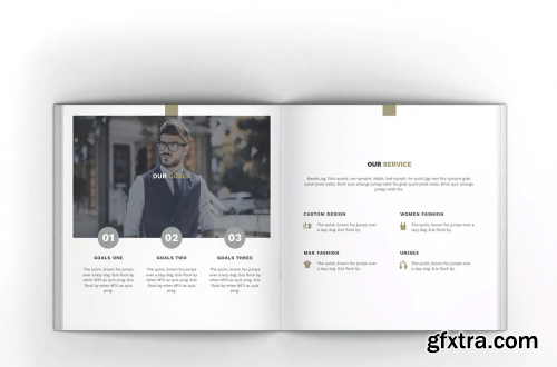 Man Fashion Square Brochure Template