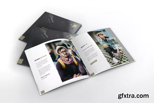 Man Fashion Square Brochure Template