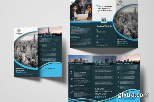 CreativeMarket - Corporate Trifold Brochure 3309872