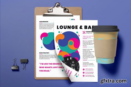 CreativeMarket - Lounge Bar Flyer 3923923