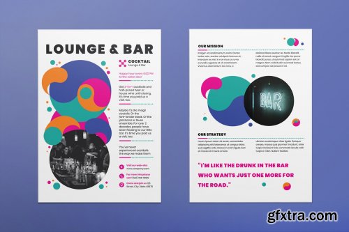 CreativeMarket - Lounge Bar Flyer 3923923