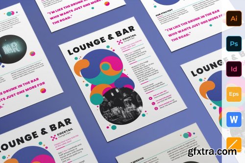 CreativeMarket - Lounge Bar Flyer 3923923