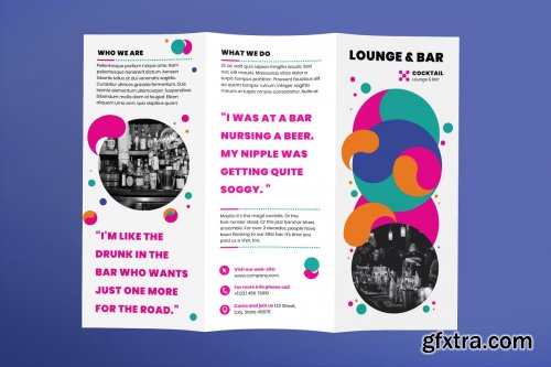 CreativeMarket - Lounge Bar Brochure Trifold 3923920