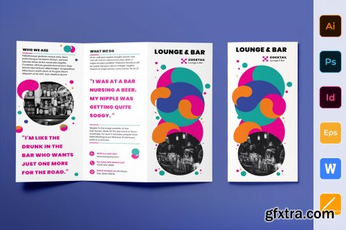 CreativeMarket - Lounge Bar Brochure Trifold 3923920