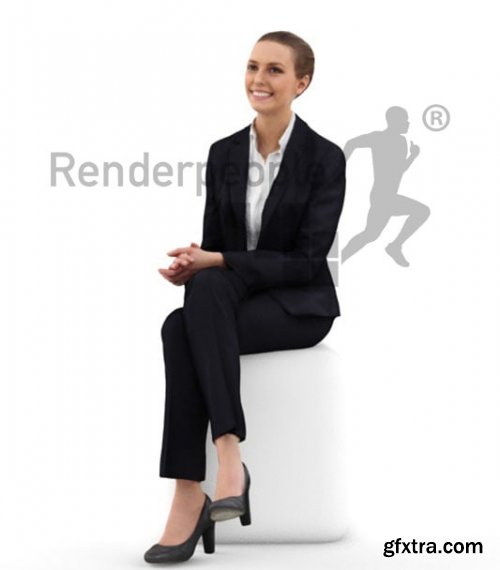  Julia 0280 Smiling Sitting Business Woman 