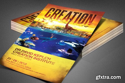 CreativeMarket - Creation Church Flyer Template 3894905