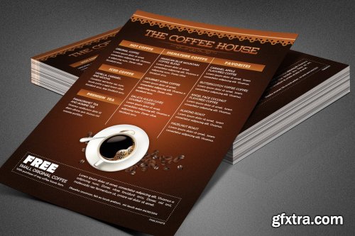 CreativeMarket - Coffee House Mini Menu Flyer 3904325