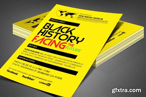 CreativeMarket - Black History Future Flyer Template 3884895