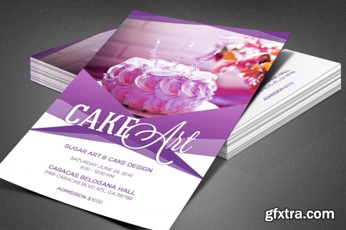 CreativeMarket - Cake Art Event Flyer Template 3907397