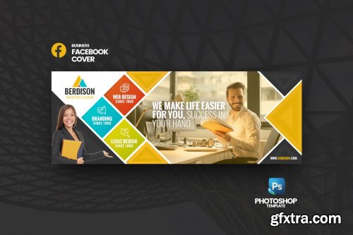 Berdison Business FB Cover Photoshop Template