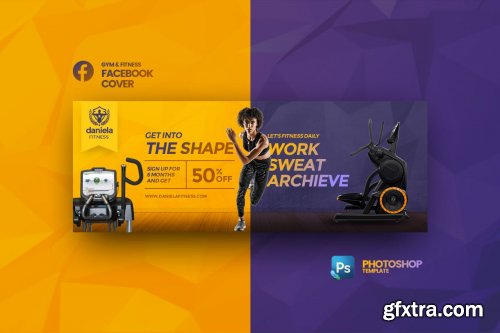 Daniela Fitness Facebook Cover Photoshop Template