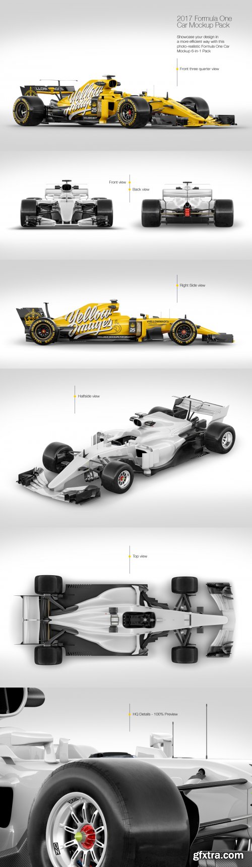 2017 Formula 1 Car Mockup Pack 18419