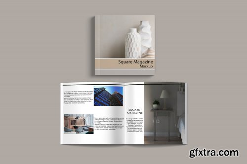 Square Magazine Mockup