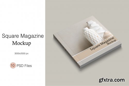 Square Magazine Mockup