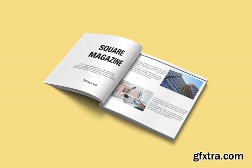 Square Magazine Mockup