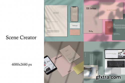 CreativeMarket - Scene Creator - Mockups Kit 3917106