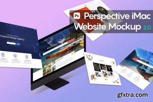 Isometric iMac Website Mockup 2.0