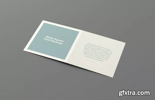 Multipurpose Bifold Square Card Mockups