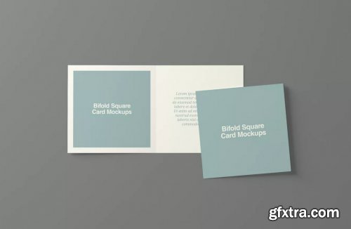 Multipurpose Bifold Square Card Mockups