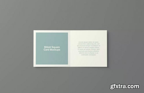 Multipurpose Bifold Square Card Mockups