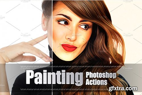 CreativeMarket - 22 Painting Photoshop Actions 3937931