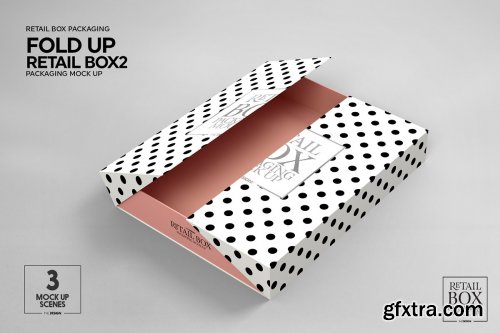 CreativeMarket - Fold Up Retail Thin Box Mockup 3950130