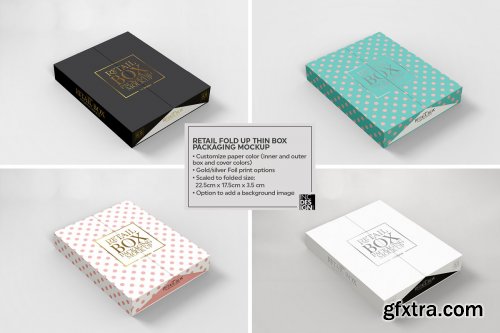 CreativeMarket - Fold Up Retail Thin Box Mockup 3950130