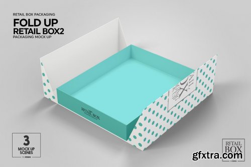 CreativeMarket - Fold Up Retail Thin Box Mockup 3950130