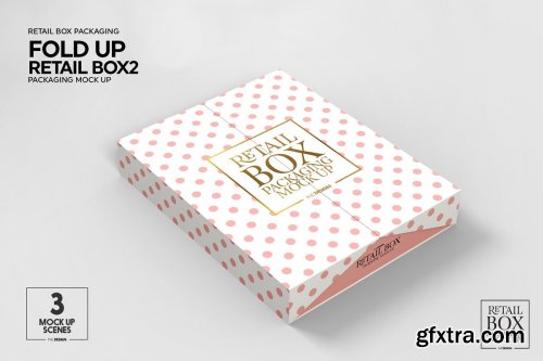 CreativeMarket - Fold Up Retail Thin Box Mockup 3950130