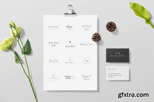 CreativeMarket - 50 Trending Minimal Logo Bundle V04 3946896