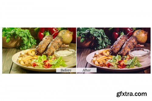 CreativeMarket - 65 Food Photography Photoshop Actions 3934691