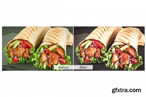 CreativeMarket - 65 Food Photography Photoshop Actions 3934691