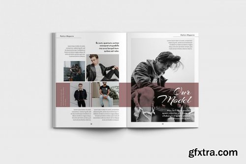 CreativeMarket - Modela - A4 Magazine Model Brochure Template 3958812