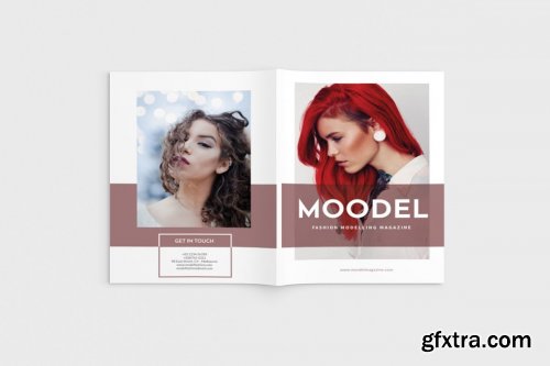 CreativeMarket - Modela - A4 Magazine Model Brochure Template 3958812