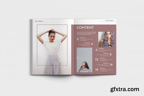 CreativeMarket - Modela - A4 Magazine Model Brochure Template 3958812