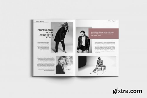 CreativeMarket - Modela - A4 Magazine Model Brochure Template 3958812