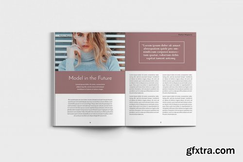 CreativeMarket - Modela - A4 Magazine Model Brochure Template 3958812