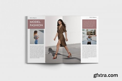 CreativeMarket - Modela - A4 Magazine Model Brochure Template 3958812