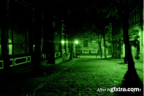 CreativeMarket - Night Vision Photoshop Action 3740036