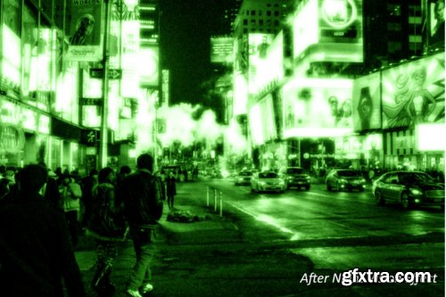 CreativeMarket - Night Vision Photoshop Action 3740036