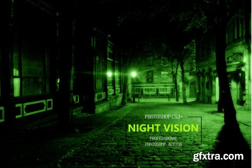 CreativeMarket - Night Vision Photoshop Action 3740036