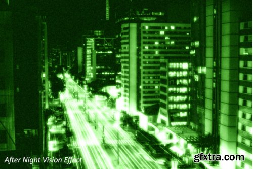 CreativeMarket - Night Vision Photoshop Action 3740036